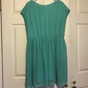 Teal mini dress